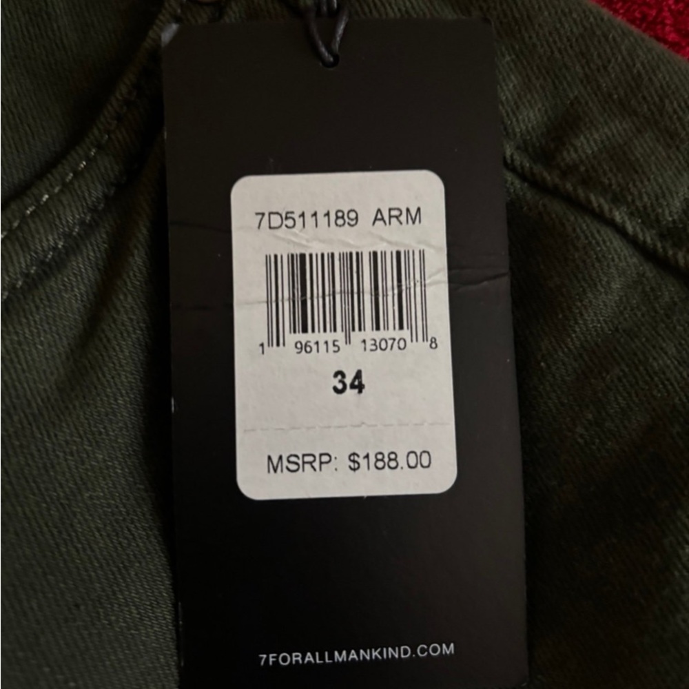 7 For All Mankind Hunter Green Denim eans
